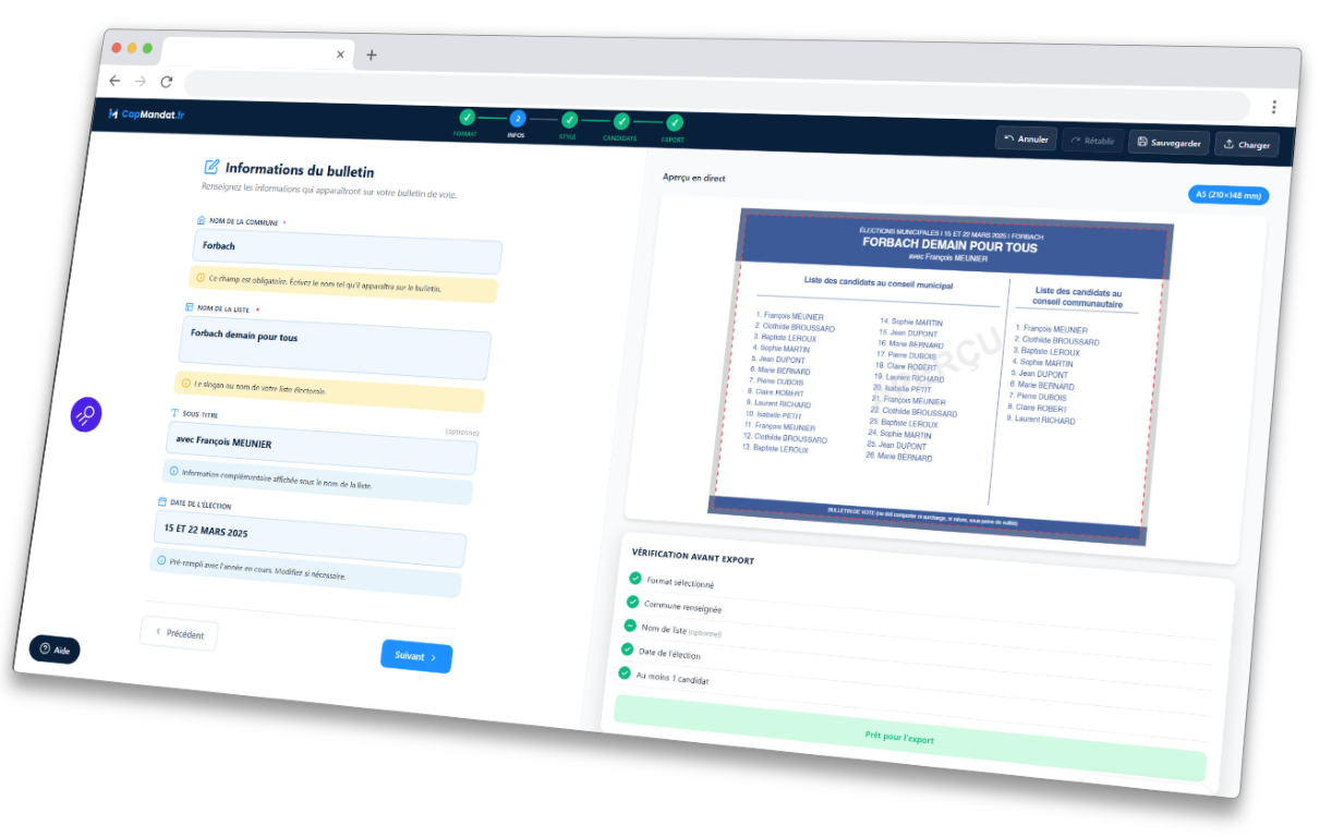 Éditeur de bulletins de vote